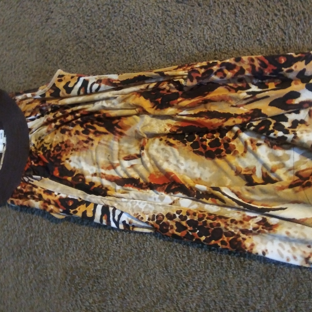 YANK tiger slash pattern baby doll dress